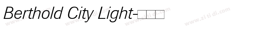 Berthold City Light字体转换